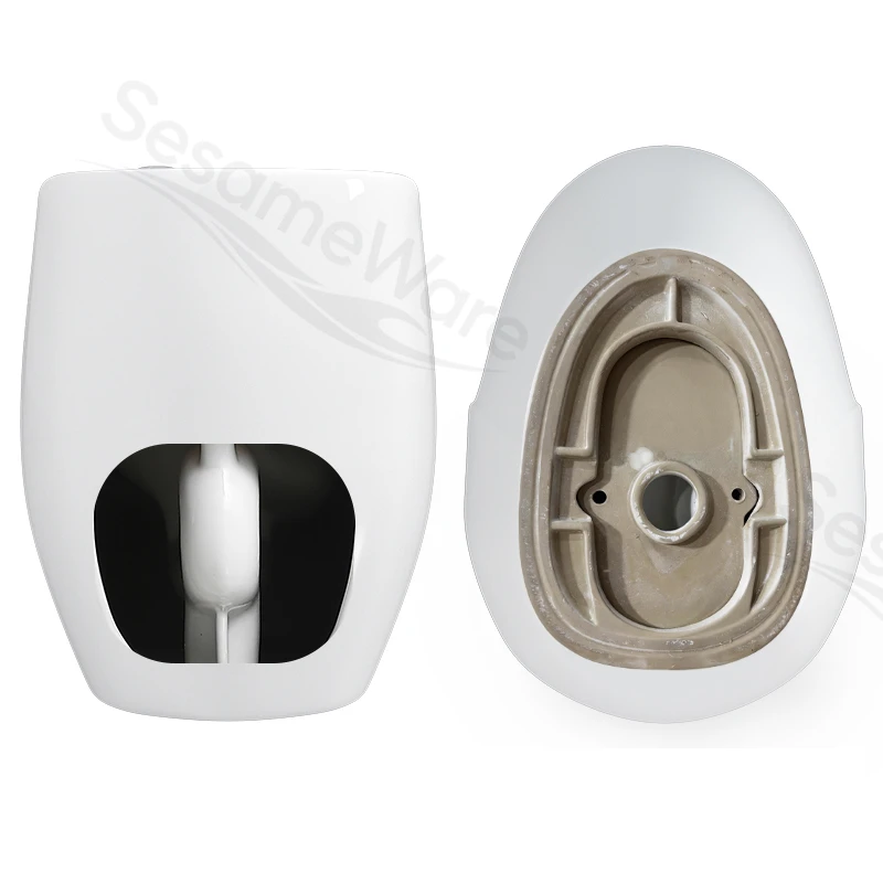 T1101-S siphonic one-piece toilet side view — ceramic toilet factory export